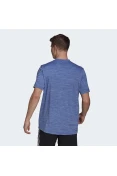 CAMISETA ADIDAS D2M HEATHER EL TEE MASCULINA - Azul CAMISETA ADIDAS D2M HEATHER EL TEE MASCULINA - Azul