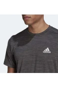 CAMISETA ADIDAS D2M HEATHER EL TEE MASCULINA - Grafite CAMISETA ADIDAS D2M HEATHER EL TEE MASCULINA - Grafite