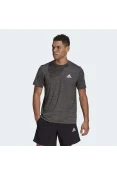 CAMISETA ADIDAS D2M HEATHER EL TEE MASCULINA - Grafite CAMISETA ADIDAS D2M HEATHER EL TEE MASCULINA - Grafite