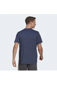 CAMISETA ADIDAS D2M HEATHER EL TEE MASCULINA - Marinho CAMISETA ADIDAS D2M HEATHER EL TEE MASCULINA - Marinho