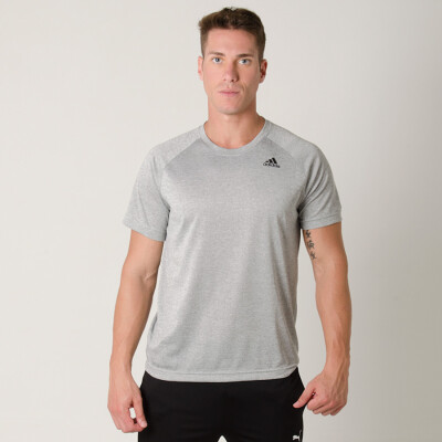 CAMISETA ADIDAS D2M HT MASCULINA - Cinza/preto CAMISETA ADIDAS D2M HT MASCULINA - Cinza/preto