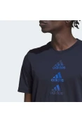 CAMISETA ADIDAS D2M LOGO TEE MASCULINA - Marinho CAMISETA ADIDAS D2M LOGO TEE MASCULINA - Marinho