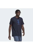 CAMISETA ADIDAS D2M LOGO TEE MASCULINA - Marinho CAMISETA ADIDAS D2M LOGO TEE MASCULINA - Marinho