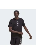 CAMISETA ADIDAS D2M LOGO TEE MASCULINA - Preto CAMISETA ADIDAS D2M LOGO TEE MASCULINA - Preto