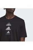 CAMISETA ADIDAS D2M LOGO TEE MASCULINA - Preto CAMISETA ADIDAS D2M LOGO TEE MASCULINA - Preto