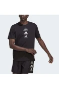CAMISETA ADIDAS D2M LOGO TEE MASCULINA - Preto CAMISETA ADIDAS D2M LOGO TEE MASCULINA - Preto