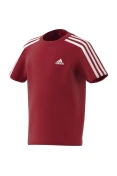 CAMISETA ADIDAS DE ALGODÃO 3 LISTRAS ESSENTIALS INFANTIL - Vermelho