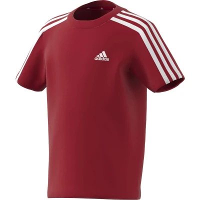 CAMISETA ADIDAS DE ALGODÃO 3 LISTRAS ESSENTIALS INFANTIL - Vermelho
