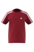 CAMISETA ADIDAS DE ALGODÃO 3 LISTRAS ESSENTIALS INFANTIL - Vermelho