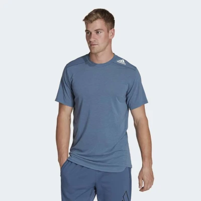 CAMISETA ADIDAS DESIGN 4 TRAINING MASCULINA - Azul CAMISETA ADIDAS DESIGN 4 TRAINING MASCULINA - Azul