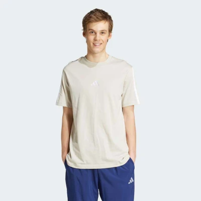 CAMISETA ADIDAS ESS 3 STRIPES MASCULINO - Bege CAMISETA ADIDAS ESS 3 STRIPES MASCULINO - Bege