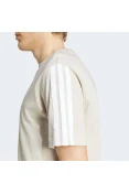 CAMISETA ADIDAS ESS 3 STRIPES MASCULINO - Bege CAMISETA ADIDAS ESS 3 STRIPES MASCULINO - Bege