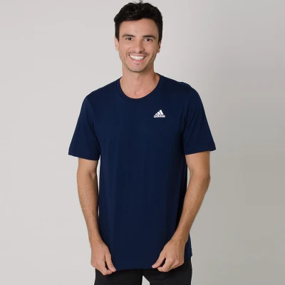 CAMISETA ADIDAS ESS BASE TEE MASCULINA - Marinho CAMISETA ADIDAS ESS BASE TEE MASCULINA - Marinho