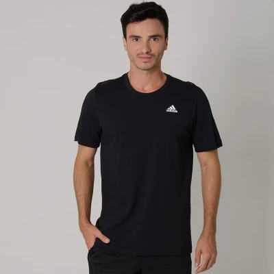 CAMISETA ADIDAS ESS BASE TEE MASCULINA - Preto CAMISETA ADIDAS ESS BASE TEE MASCULINA - Preto