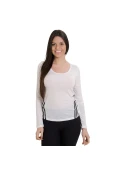 CAMISETA ADIDAS ESS CLIMA 3S LW MANGA LONGA FEMININA - Branco/preto