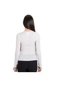CAMISETA ADIDAS ESS CLIMA 3S LW MANGA LONGA FEMININA - Branco/preto