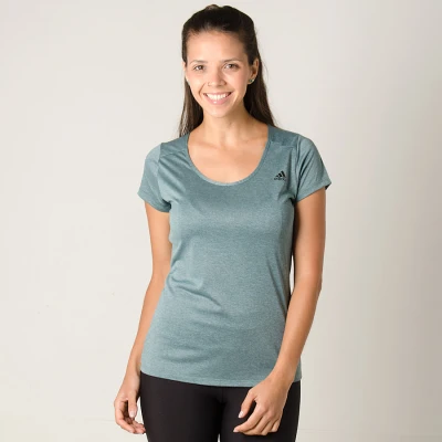 CAMISETA ADIDAS ESS MF EGB TEE FEMININA - Verde/preto