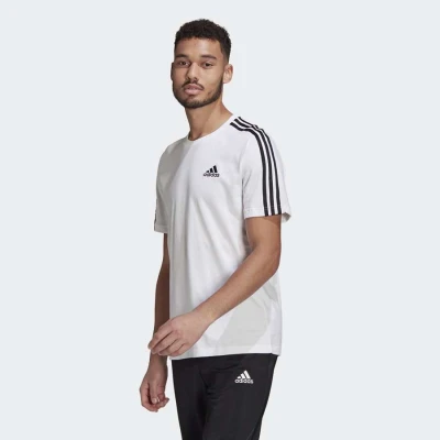 CAMISETA ADIDAS ESSENTIALS 3-STRIPES MASCULINA MASCULINA - Branco CAMISETA ADIDAS ESSENTIALS 3-STRIPES MASCULINA MASCULINA - Branco