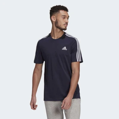 CAMISETA ADIDAS ESSENTIALS 3-STRIPES MASCULINA MASCULINA - Marinho CAMISETA ADIDAS ESSENTIALS 3-STRIPES MASCULINA MASCULINA - Marinho