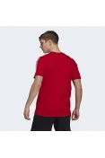 CAMISETA ADIDAS ESSENTIALS 3-STRIPES MASCULINA MASCULINA - Vermelho CAMISETA ADIDAS ESSENTIALS 3-STRIPES MASCULINA MASCULINA - Vermelho