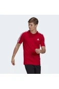 CAMISETA ADIDAS ESSENTIALS 3-STRIPES MASCULINA MASCULINA - Vermelho CAMISETA ADIDAS ESSENTIALS 3-STRIPES MASCULINA MASCULINA - Vermelho