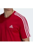 CAMISETA ADIDAS ESSENTIALS 3-STRIPES MASCULINA MASCULINA - Vermelho CAMISETA ADIDAS ESSENTIALS 3-STRIPES MASCULINA MASCULINA - Vermelho