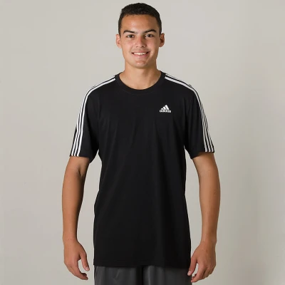 CAMISETA ADIDAS ESSENTIALS 3 STRIPES MASCULINA - Preto