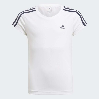 CAMISETA ADIDAS ESSENTIALS 3S INFANTIL FEMININO - Branco