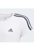 CAMISETA ADIDAS ESSENTIALS 3S INFANTIL FEMININO - Branco CAMISETA ADIDAS ESSENTIALS 3S INFANTIL FEMININO - Branco