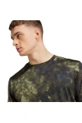 CAMISETA ADIDAS ESSENTIALS AOP MASCULINA - Verde/preto