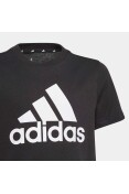 CAMISETA ADIDAS ESSENTIALS INFANTIL - Preto/branco