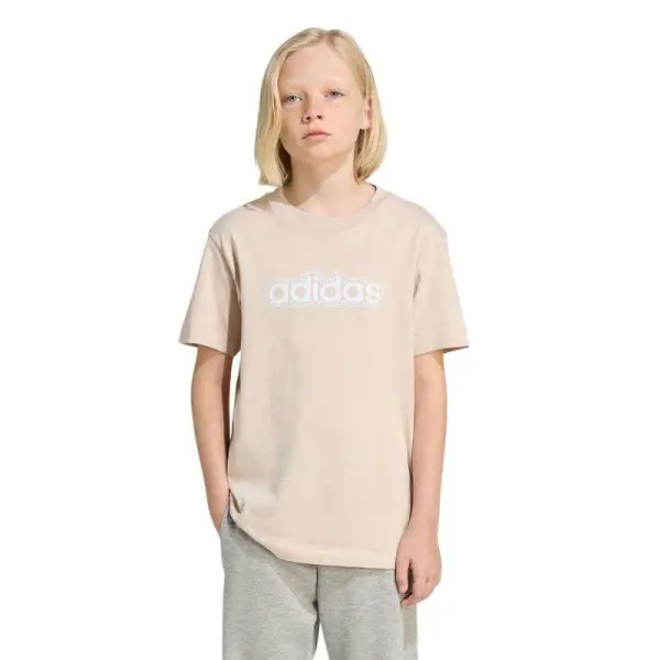 CAMISETA ADIDAS ESSENTIALS LIN2 160 INFANTIL - Bege