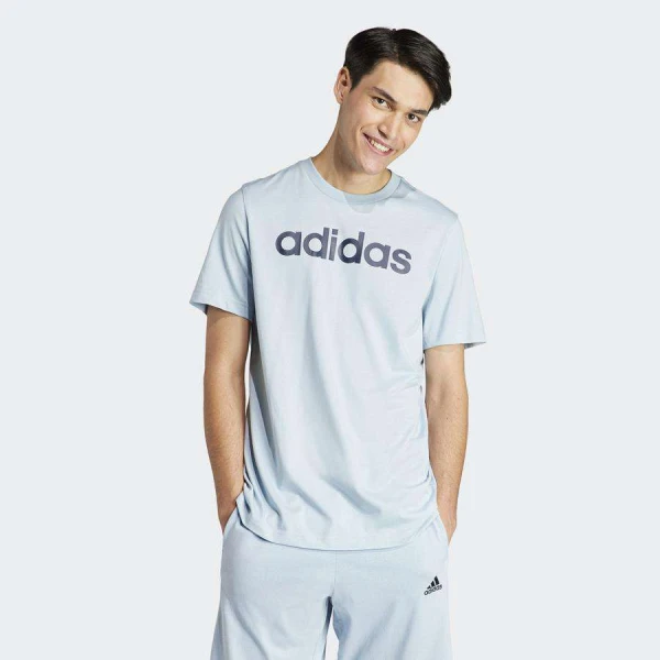CAMISETA ADIDAS ESSENTIALS LINEAR EMBROIDERED LOGO MASCULINA - Azul/marinho