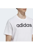 CAMISETA ADIDAS ESSENTIALS LINEAR EMBROIDERED LOGO MASCULINA - Branco/preto