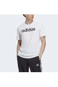 CAMISETA ADIDAS ESSENTIALS LINEAR EMBROIDERED LOGO MASCULINA - Branco/preto