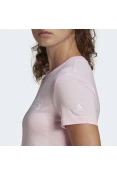CAMISETA ADIDAS ESSENTIALS LINEAR FEMININO - Rosa CAMISETA ADIDAS ESSENTIALS LINEAR FEMININO - Rosa