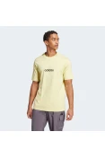 CAMISETA ADIDAS ESSENTIALS LINEAR SINGLE JERSEY MASCULINA - Amarelo CAMISETA ADIDAS ESSENTIALS LINEAR SINGLE JERSEY MASCULINA - Amarelo