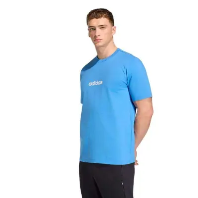 CAMISETA ADIDAS ESSENTIALS LINEAR SINGLE JERSEY MASCULINA - Azul