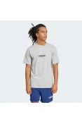 CAMISETA ADIDAS ESSENTIALS LINEAR SINGLE JERSEY MASCULINA - Cinza CAMISETA ADIDAS ESSENTIALS LINEAR SINGLE JERSEY MASCULINA - Cinza