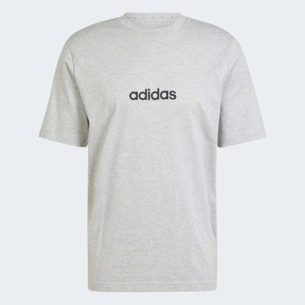 CAMISETA ADIDAS ESSENTIALS LINEAR SINGLE JERSEY MASCULINA - Cinza CAMISETA ADIDAS ESSENTIALS LINEAR SINGLE JERSEY MASCULINA - Cinza