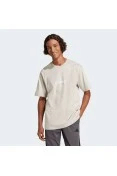 CAMISETA ADIDAS ESSENTIALS LINEAR SINGLE JERSEY MASCULINA - Cinza/branco