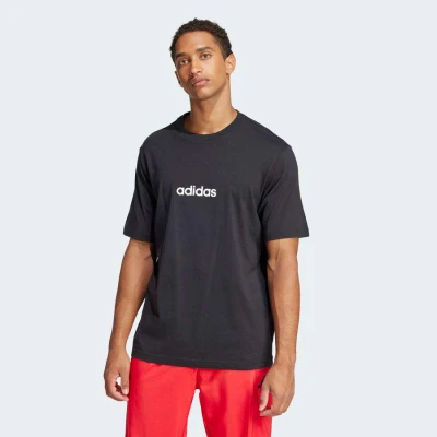 CAMISETA ADIDAS ESSENTIALS LINEAR SINGLE JERSEY MASCULINA - Preto CAMISETA ADIDAS ESSENTIALS LINEAR SINGLE JERSEY MASCULINA - Preto