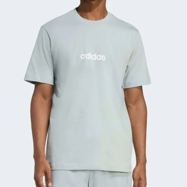 CAMISETA ADIDAS ESSENTIALS LINEAR SINGLE JERSEY MASCULINA - Verde menta