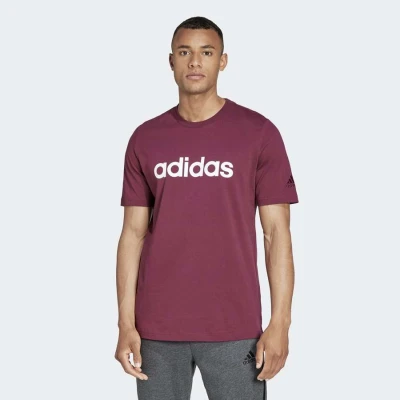 CAMISETA ADIDAS ESSENTIALS LOGO LINEAR BORDADO MASCULINA - Roxo CAMISETA ADIDAS ESSENTIALS LOGO LINEAR BORDADO MASCULINA - Roxo