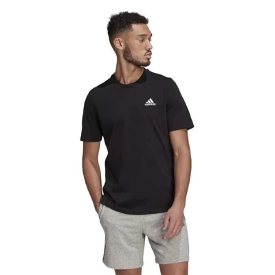 CAMISETA ADIDAS ESSENTIALS LOGO PEQUENO MASCULINA - Preto CAMISETA ADIDAS ESSENTIALS LOGO PEQUENO MASCULINA - Preto