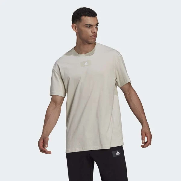 CAMISETA ADIDAS ESSENTIALS MASCULINA - Bege CAMISETA ADIDAS ESSENTIALS MASCULINA - Bege