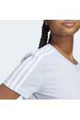 CAMISETA ADIDAS ESSENTIALS SLIM 3-STRIPES FEMININA - Azul celeste CAMISETA ADIDAS ESSENTIALS SLIM 3-STRIPES FEMININA - Azul celeste
