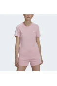 CAMISETA ADIDAS ESSENTIALS SLIM 3-STRIPES FEMININA - Rosa CAMISETA ADIDAS ESSENTIALS SLIM 3-STRIPES FEMININA - Rosa