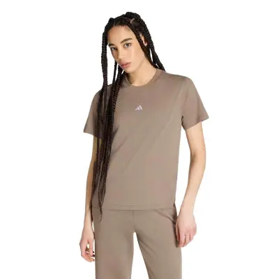 CAMISETA ADIDAS ESSENTIALS SMALL LOGO COTTON FEMININA - Bege