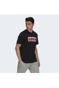 CAMISETA ADIDAS ESTAMPADA BOX LOGO MASCULINA - Preto CAMISETA ADIDAS ESTAMPADA BOX LOGO MASCULINA - Preto